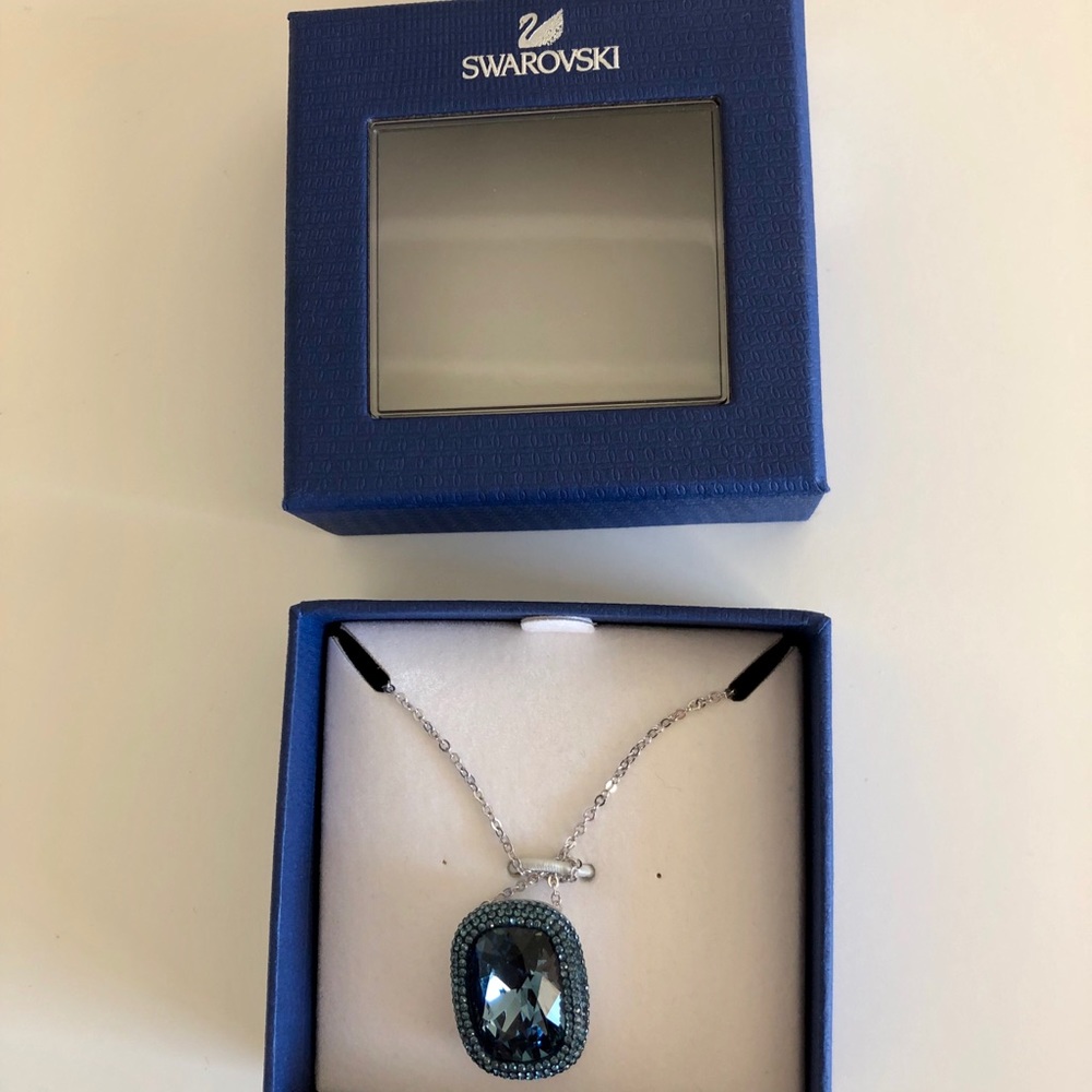 Aquamarine Swarovski Crystal Necklace